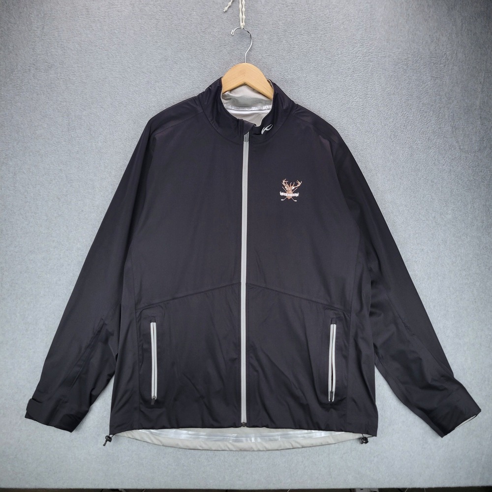 KJUS Golf Jacket Mens XXXL Black Full Zip Lightweight Reversible MG15-H08